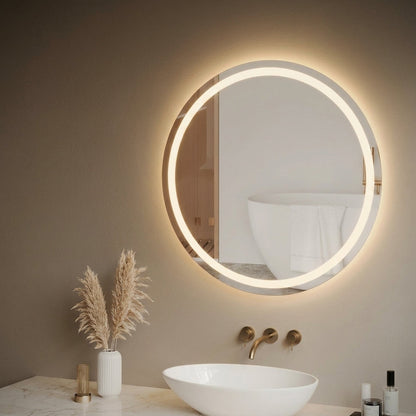 Miroir LED Rond Intelligent – Anti-Buée et Éclairage Intégré