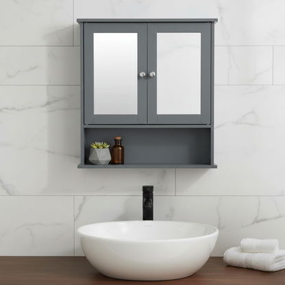 Armoire à Pharmacie Murale avec Miroir Intégré – Rangement Pratique et Élégant