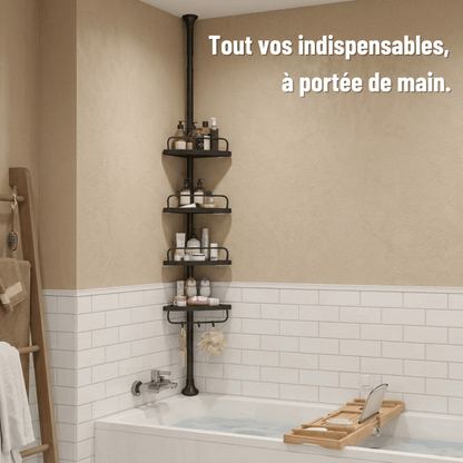 Étagère de Douche Télescopique Extensible – Rangement Pratique et Facile d'Accès