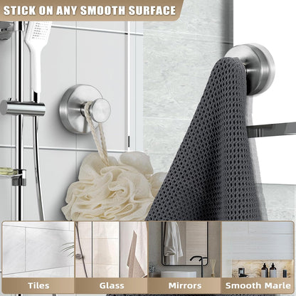 Lot De 2 Crochets À Ventouse Pour Douche, Salle De Bain, Serviettes, Peignoirs, Luffa – Montables Sur Les Murs De La Salle De Bain, La Cuisine, Le Verre, Les Miroirs, Le Carrelage Et Autres