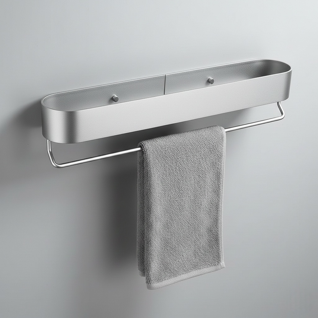 Étagère Murale avec Porte-Serviettes – Alliez Style et Praticité
