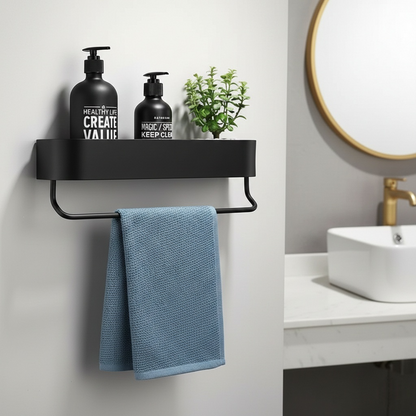 Étagère Murale avec Porte-Serviettes – Alliez Style et Praticité