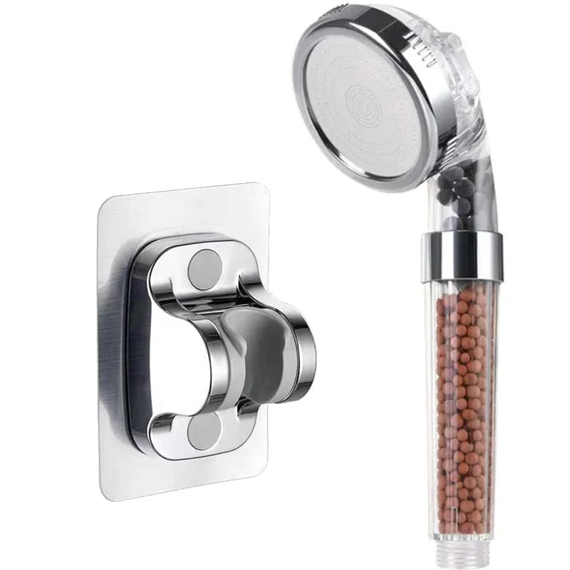 3 Functions High Pressure SPA Shower Head Water Saving Handheld Rainfall Bathroom Accessory Anion Filter Shower