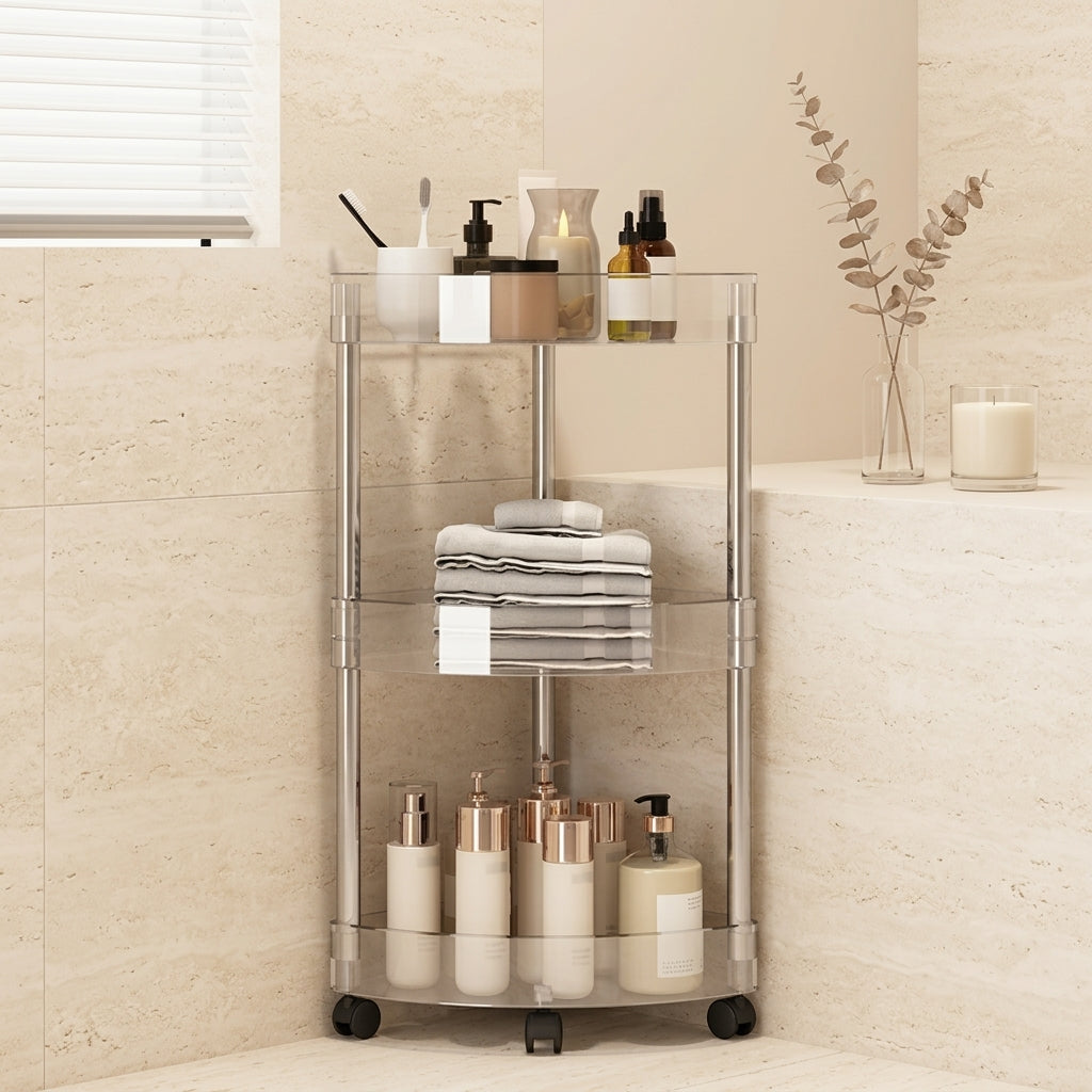 Chariot Organisateur d'Angle – Solution de Rangement Polyvalente et Gain de Place