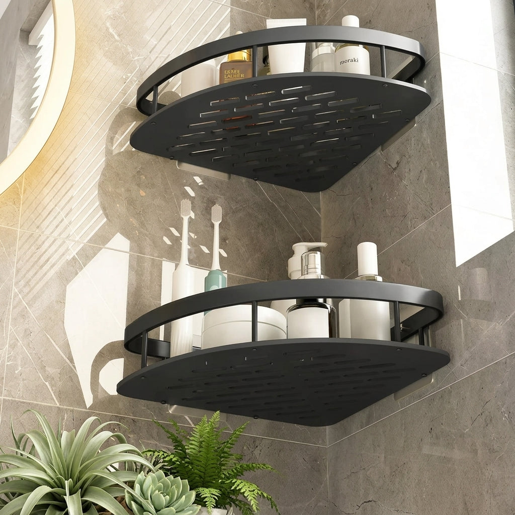 Étagère d'Angle en Aluminium pour Douche – Durable, Antirouille et Facile à Installer