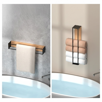 Porte-Serviettes Mural en Bois – Élégant et Pratique