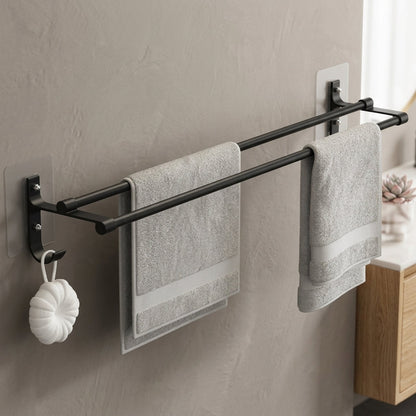 Porte-Serviettes Mural Double Barre – Design Épuré et Pratique