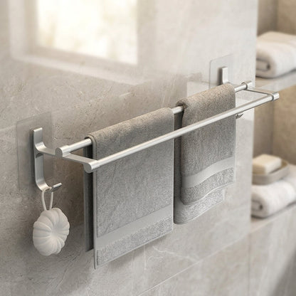 Porte-Serviettes Mural Double Barre – Design Épuré et Pratique