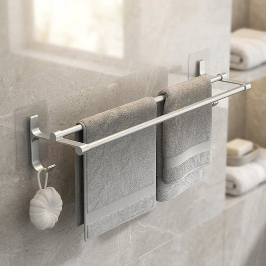 Porte-Serviettes Mural Double Barre – Design Épuré et Pratique