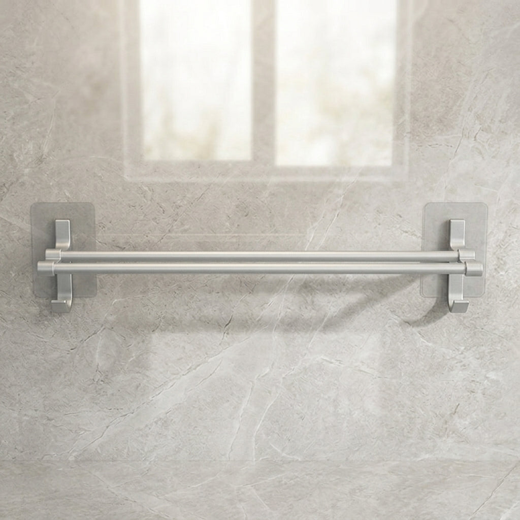 Porte-Serviettes Mural Double Barre – Design Épuré et Pratique