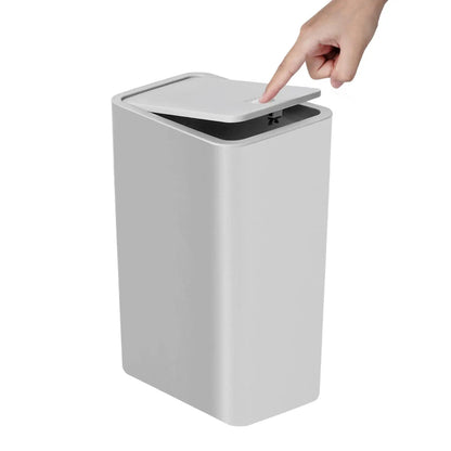 Poubelle pour Salle de Bain et Toilettes – Couvercle à Pression, Hygiène et Praticité