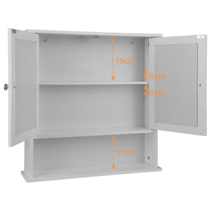 Armoire à Pharmacie Murale avec Miroir Intégré – Rangement Pratique et Élégant