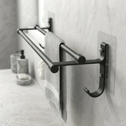 Porte-Serviettes Mural Double Barre – Design Épuré et Pratique
