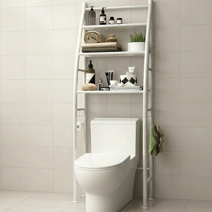 Étagère verticale à 3 niveaux au‑dessus des toilettes