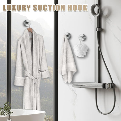 Lot De 2 Crochets À Ventouse Pour Douche, Salle De Bain, Serviettes, Peignoirs, Luffa – Montables Sur Les Murs De La Salle De Bain, La Cuisine, Le Verre, Les Miroirs, Le Carrelage Et Autres