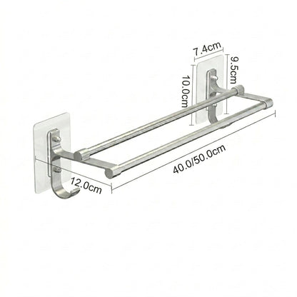 Porte-Serviettes Mural Double Barre – Design Épuré et Pratique