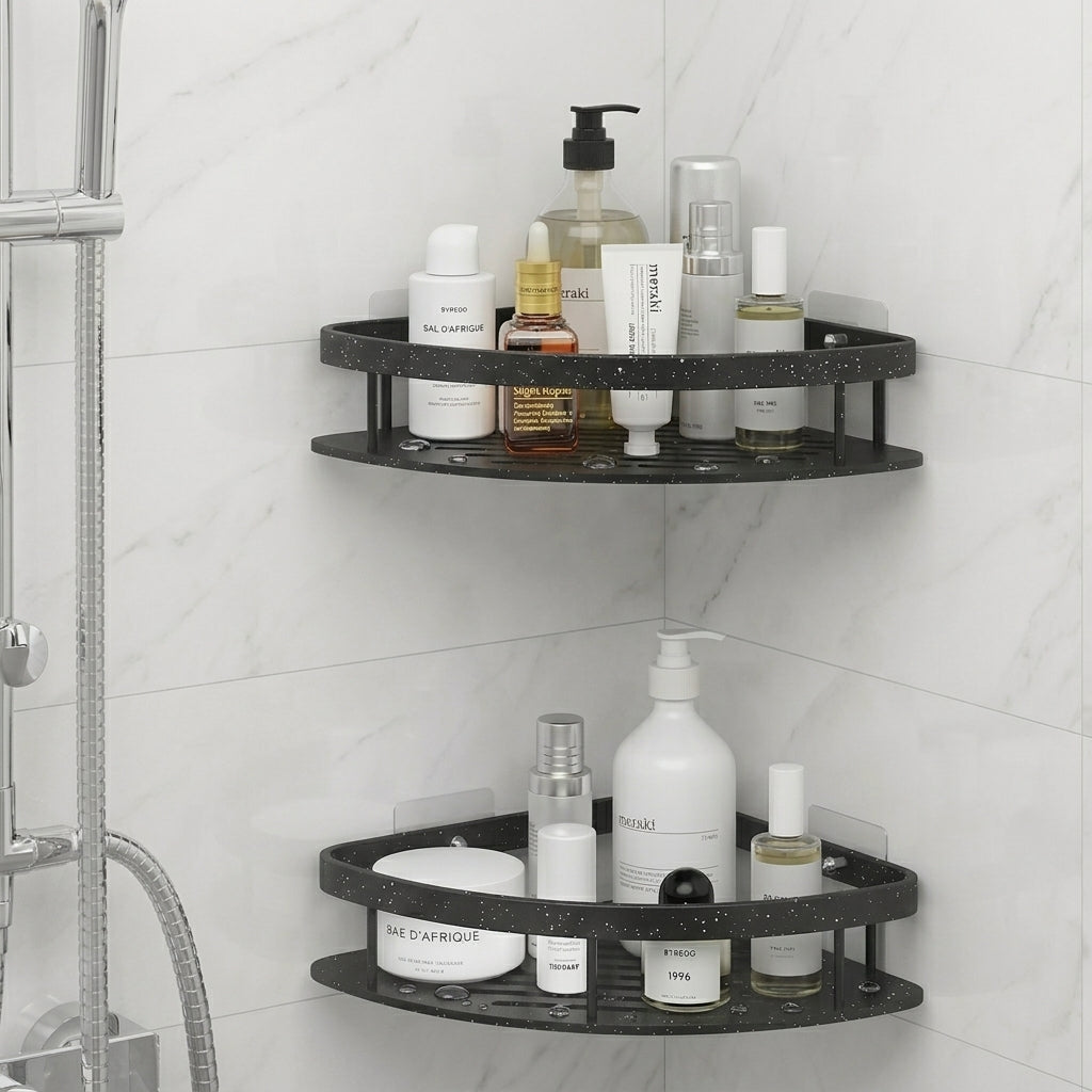 Étagère d'Angle en Aluminium pour Douche – Durable, Antirouille et Facile à Installer